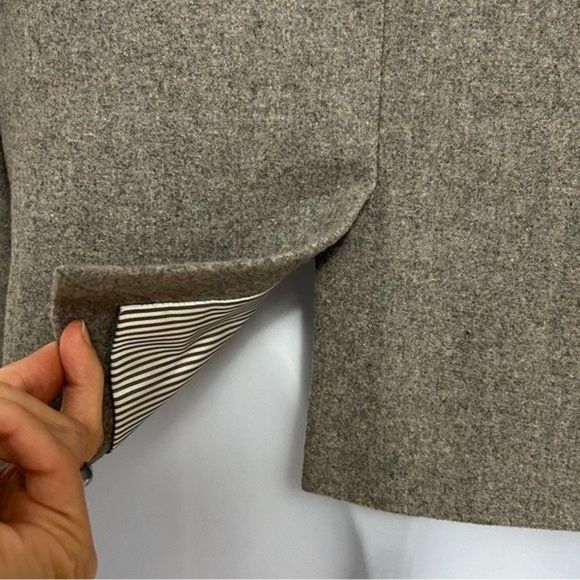 J. Crew Gray Wool Blend Blazer Size 10 - Picture 6 of 11